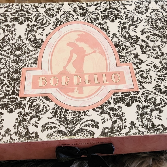 Pleaser Tempt Red and Black Women's Knee High Boots Zipper Satin Laces US Sz. 7 - Picture 9 of 10